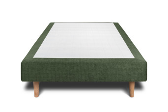Sommier Tapissier 80x200 cm (déjà monté) - Toile Nattée - Vert Kaki