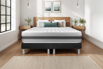 Ensemble Matelas Sommier 180x200 cm - 2 Sommiers Noir - Vitalspring Recover