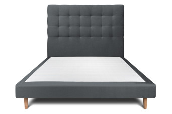 Lit 150x200 cm avec Tête de lit capitonnée - Tissu Velours