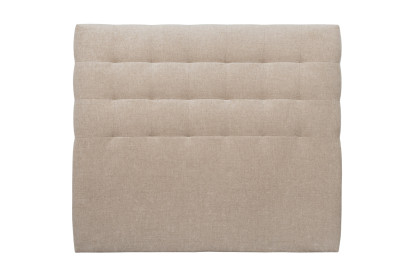Tête de lit 140 cm Capitonnée - Tissu Toile Natté Beige Brun