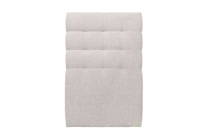 Lit 90x190 cm - Sommier tapissier H29 cm + tête de lit capitonnée - Tissu Toile natté Beige Clair