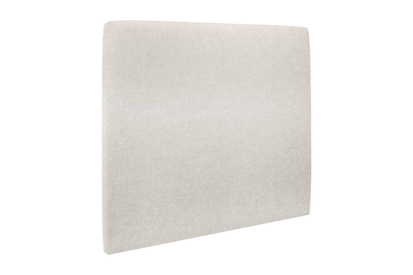 Lit 2x100x200 cm avec Tête de lit tapissée - Tissu Toile natté