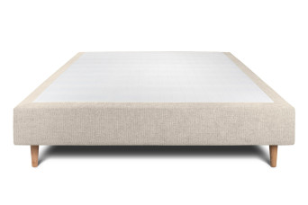 Sommier Tapissier 150x200 cm - H35 cm - Toile nattée - Beige clair