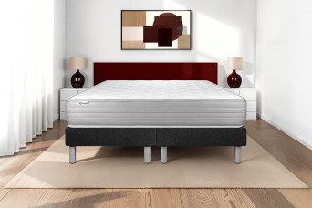 Ensemble Matelas Sommier 180x200 cm - 2 Sommiers Noir - Vitalmemo
