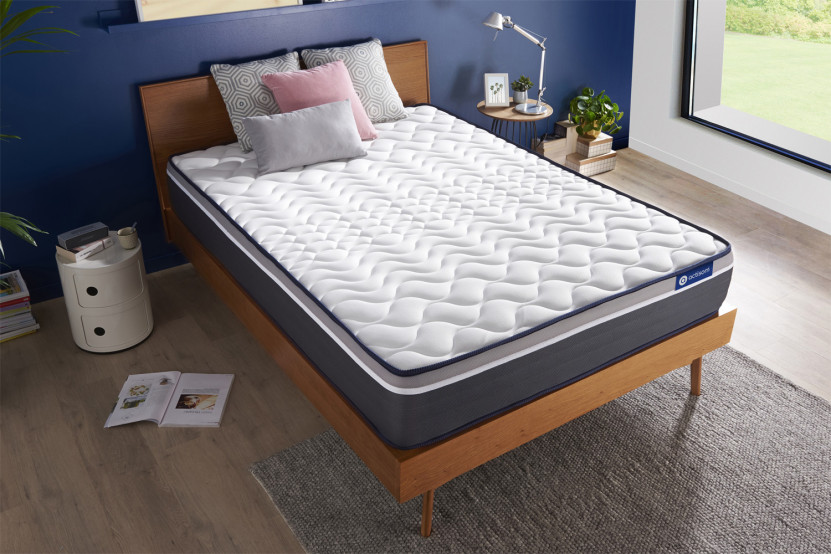 Matelas 80x190 cm Ressorts ensachés et Mémoire de forme - Actiflex Plus