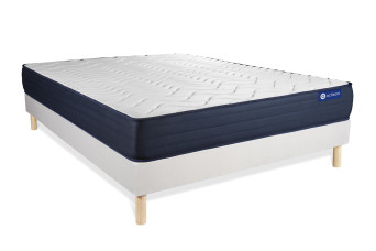 Ensemble Matelas Sommier 120x190 cm - Sommier Blanc (en kit) - Actiflex Life
