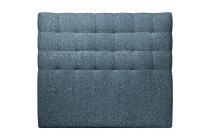 Tête de lit 200 cm Capitonnée - Tissu Bouclette Bleu