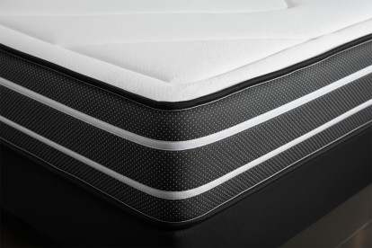 Ensemble Matelas Sommier 120x190 cm - Sommier Blanc (déjà monté) - Exclusive