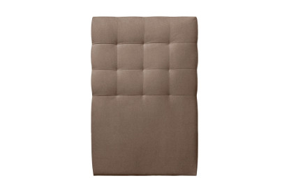 Lit 90x200 cm - Sommier tapissier H35 cm + tête de lit capitonnée - Tissu Velours Taupe