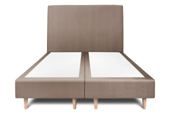 Lit 2x90x200 cm avec Tête de lit tapissée - Tissu Velours