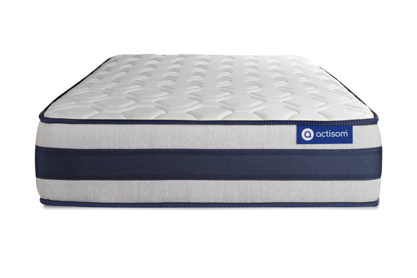 Ensemble Matelas Sommier 80x190 cm - Sommier Gris (en kit) - Actiflex Ergo