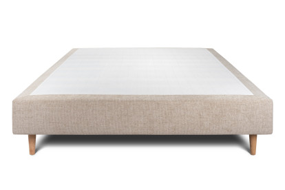 Sommier Tapissier 160x200 cm - H35 cm - Toile nattée - Beige brun