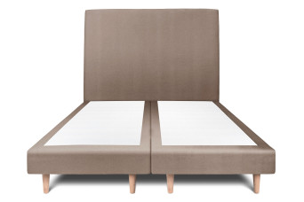 Lit 2x100x200 cm avec Tête de lit tapissée - Tissu Velours