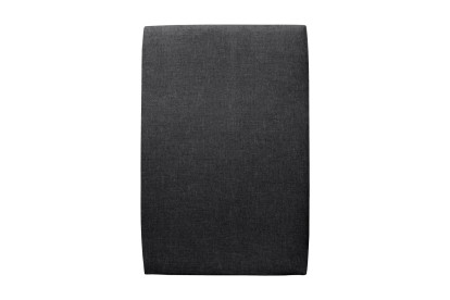 Lit 90x190 cm - Sommier tapissier H35 cm + tête de lit tapissée - Tissu Toile natté Noir