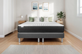 Ensemble Matelas Sommier 180x200 cm - 2 Sommiers Gris - Vitalspring