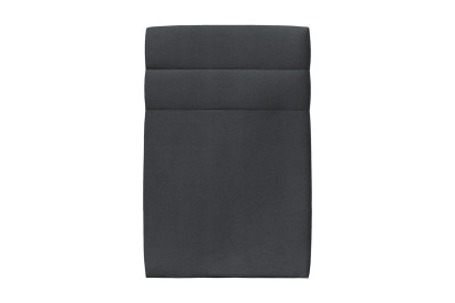 Lit 90x190 cm - Sommier tapissier H29 cm + tête de lit à lignes - Tissu Velours Gris Anthracite
