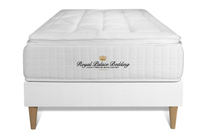 Ensemble Matelas Sommier 90x200 cm - Sommier Blanc (déjà monté) - George V