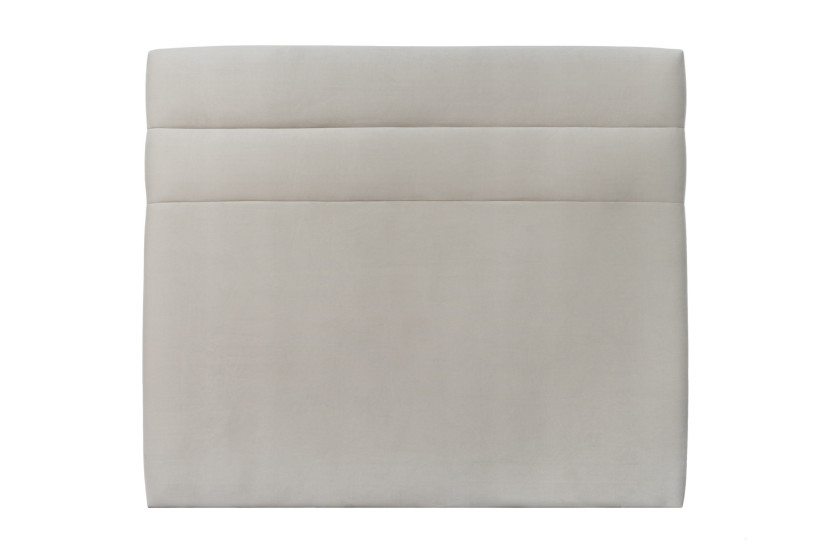 Tête de lit 160 cm Lignes - Tissu Velours Gris Clair