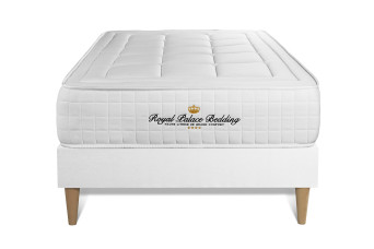 Ensemble Matelas Sommier 90x200 cm - Sommier Blanc (en kit) - Balmoral Ensemble Matelas Sommier 90x200 cm - Sommier Blanc (en kit) - Balmoral