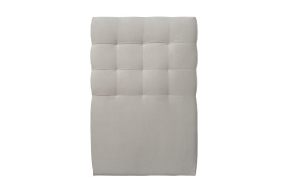 Lit 90x190 cm - Sommier tapissier H29 cm + tête de lit capitonnée - Tissu Velours Gris Clair
