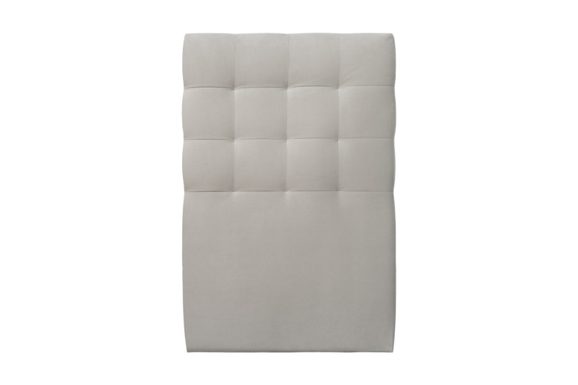 Lit 90x190 cm avec Tête de lit capitonnée - Tissu Velours