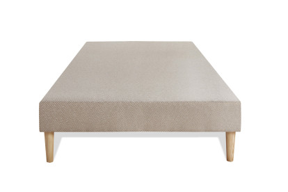 Ensemble Matelas Sommier 90x190 cm - Sommier Beige (déjà monté) - Le Paisible