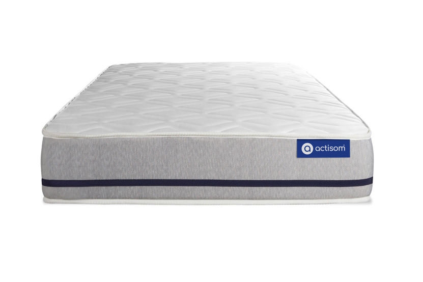 Ensemble Matelas Sommier 80x190 cm - Sommier Blanc (en kit) - Actilatex Soft