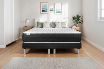 Ensemble Matelas Sommier 180x200 cm - 2 Sommiers Noir - Vitalspring