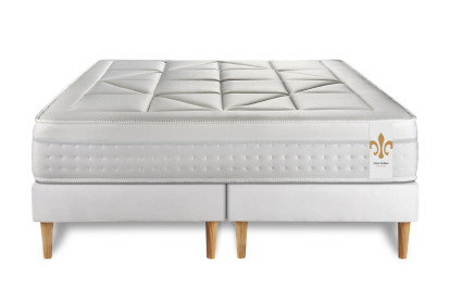 Ensemble Matelas Sommier 200x200 cm - 2 Sommiers Blanc - Vingt-Huit