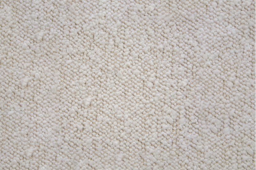Lit 140x200 cm avec Tête de lit à lignes - Tissu Bouclette