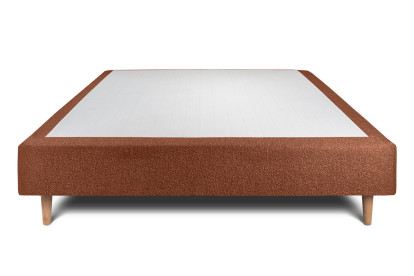 Sommier Tapissier 160x200 cm - H35 cm - Bouclette - Terracotta