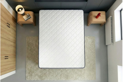 Ensemble Matelas Sommier 140x200 cm - Sommier Noir (déjà monté) - Form