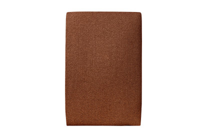 Lit 90x190 cm - Sommier tapissier H35 cm + tête de lit tapissée - Tissu Bouclette Terracotta