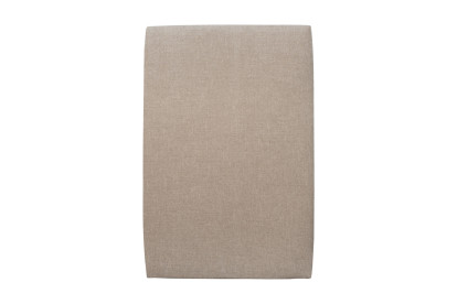 Lit 90x190 cm - Sommier tapissier H29 cm + tête de lit tapissée - Tissu Toile natté Beige Brun