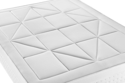 Pack lit complet 140x190 cm - Matelas + Sommier Gris + 2 oreillers + Couette - Vingt-Huit