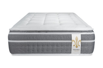 Ensemble Matelas Sommier 90x190 cm - Sommier Gris (en kit) - Trente PLUS