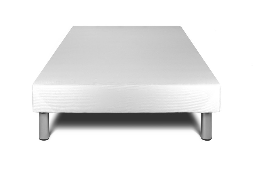 Ensemble Matelas Sommier 90x190 cm - Sommier Blanc (déjà monté) - Vitalmemo Back