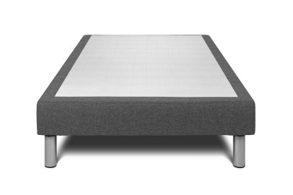 Ensemble Matelas Sommier 90x200 cm - Sommier Gris (déjà monté) - Vitalspring Zen