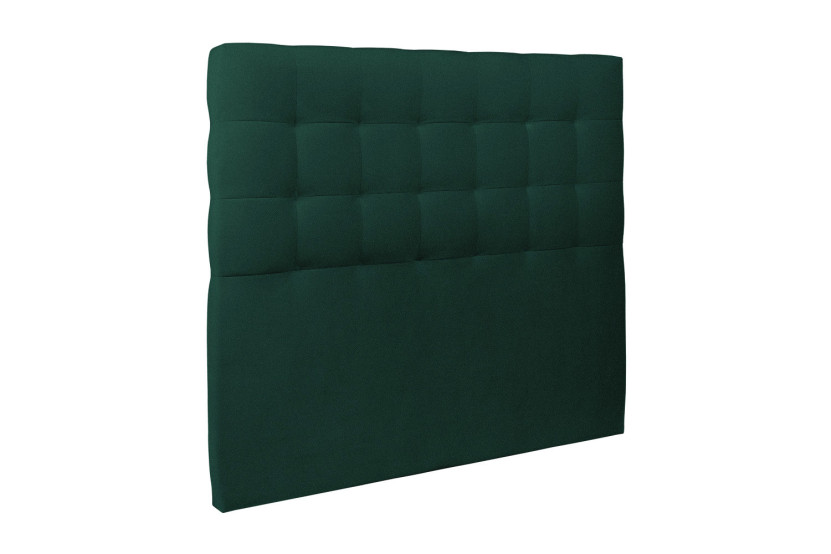 Lit 140x200 cm avec Tête de lit capitonnée - Tissu Velours