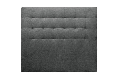 Tête de lit 160 cm Capitonnée - Tissu Toile Natté Gris Anthracite