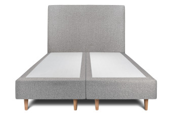 Lit 2x80x200 cm avec Tête de lit tapissée - Tissu Bouclette