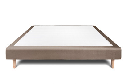 Sommier Tapissier 150x190 cm - H29 cm - Velours - Taupe