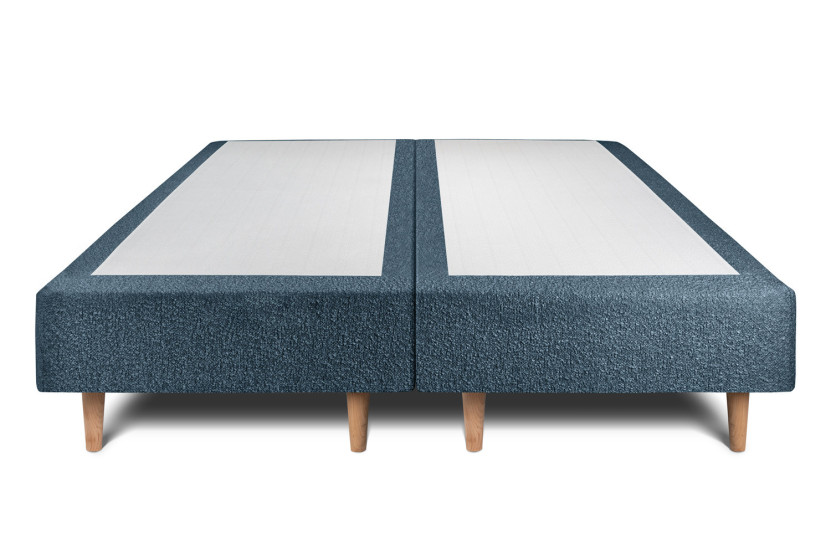 Lit 2x90x200 cm avec Tête de lit tapissée - Tissu Bouclette