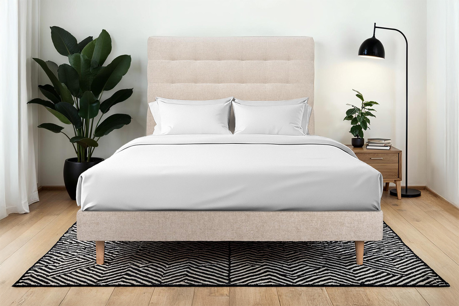 Tête de Lit Capitonnée en Velours Amor 160cm Argent
