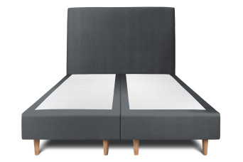 Lit 2x80x200 cm avec Tête de lit tapissée - Tissu Velours