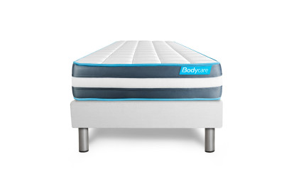 Ensemble Matelas Sommier 90x190 cm - Sommier Blanc (déjà monté) - Bodyform