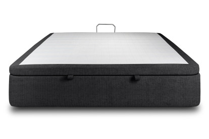 Sommier Coffre 200x200 cm - Toile nattée  - Noir