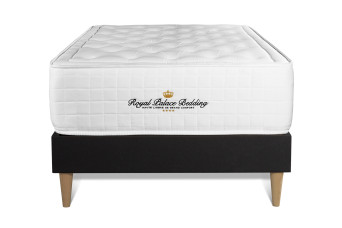 Ensemble Matelas Sommier 90x190 cm - Sommier Noir (en kit) - Buckingham Ensemble Matelas Sommier 90x190 cm - Sommier Noir (en kit) - Buckingham