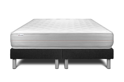 Ensemble Matelas Sommier 180x200 cm - 2 Sommiers Noir - Vitalmemo