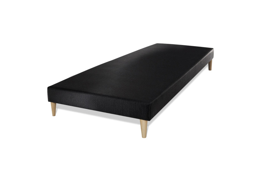 Ensemble Matelas Sommier 160x200 cm - 2 Sommiers Noir - Buckingham
